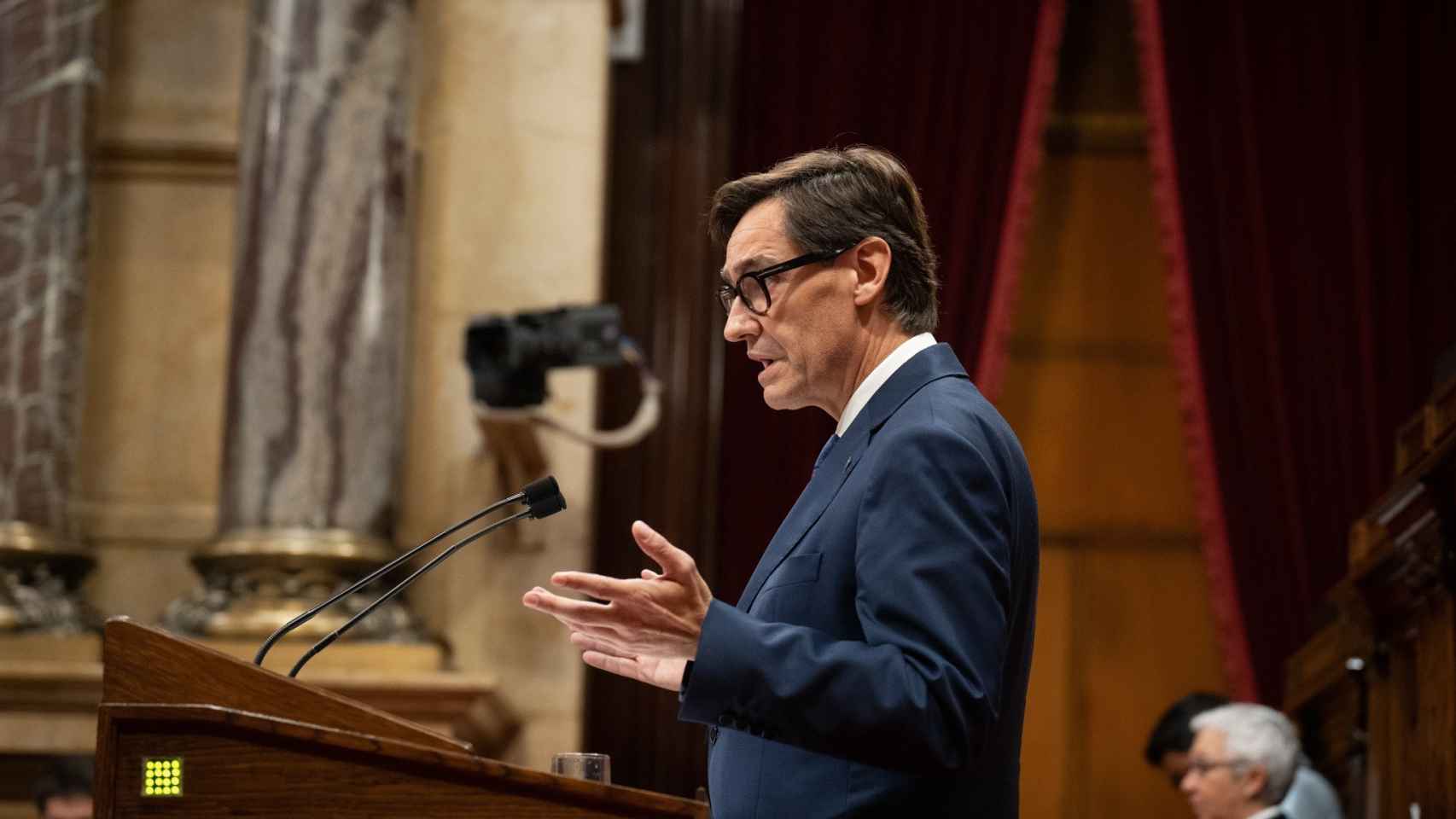 El líder del PSC-Units en el Parlament, Salvador Illa, en el Debate de Política General / DAVID ZORRAKINO - EUROPA PRESS