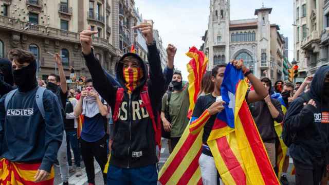 Una manifestación organizada por el sindicato secesionista Intersindical-CSC / EUROPA PRESS