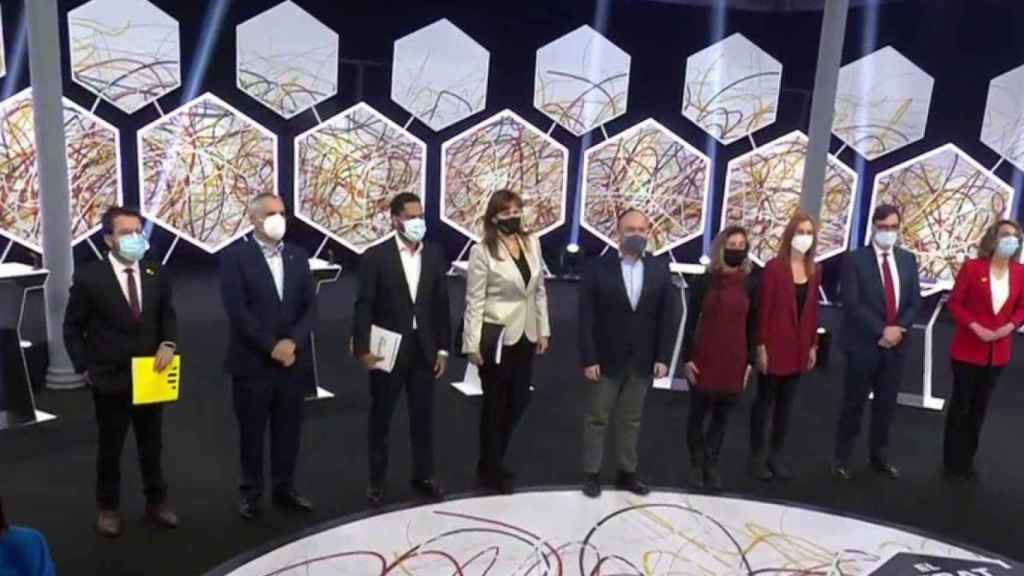 Los candidatos en las elecciones catalanas en el debate de 'La Sexta'