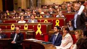 El pleno del Parlament durante la votación de una moción en una imagen de archivo / EFE