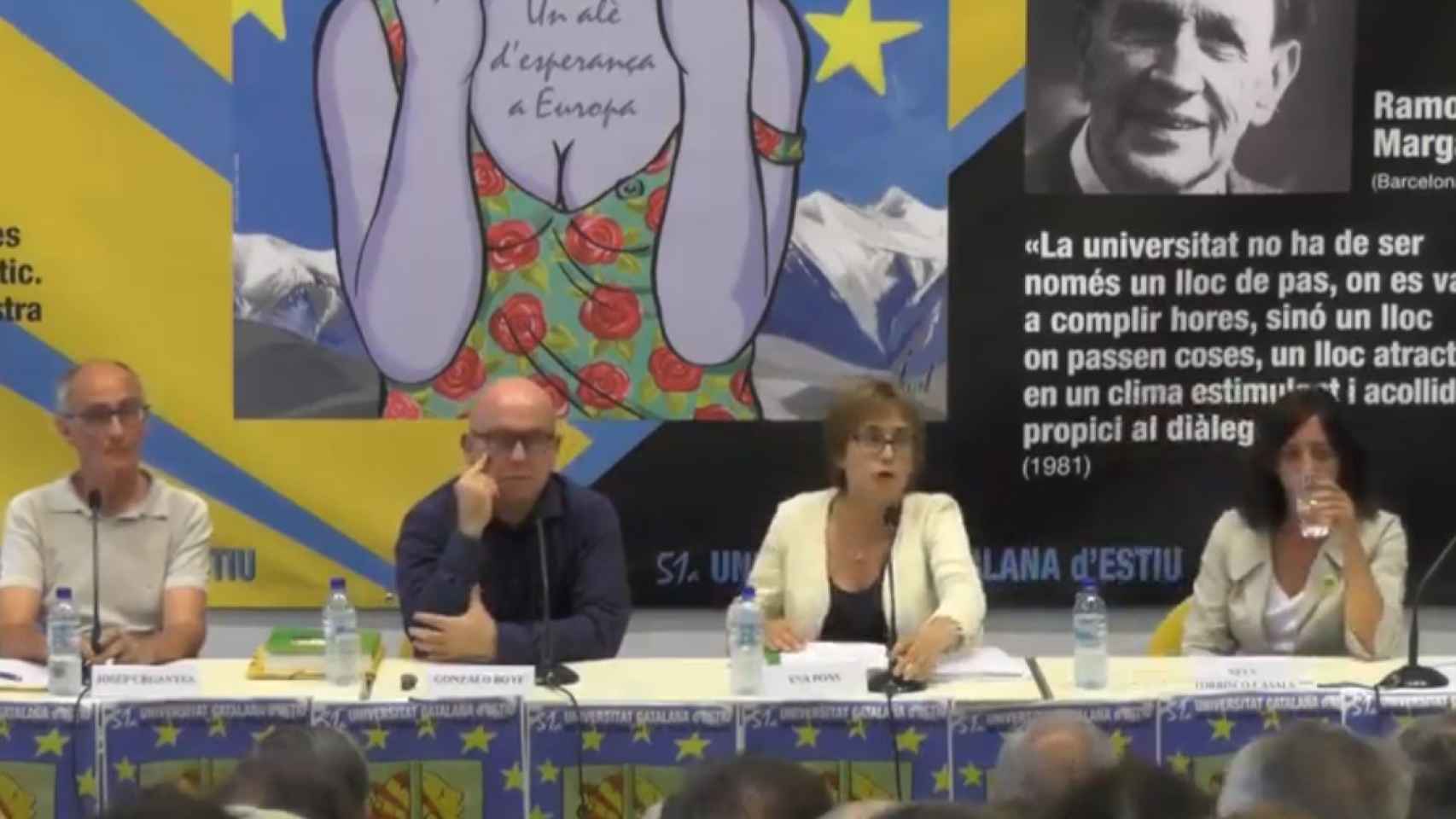 Una de las conferencias independentistas en la Universitat Catalana d'Estiu