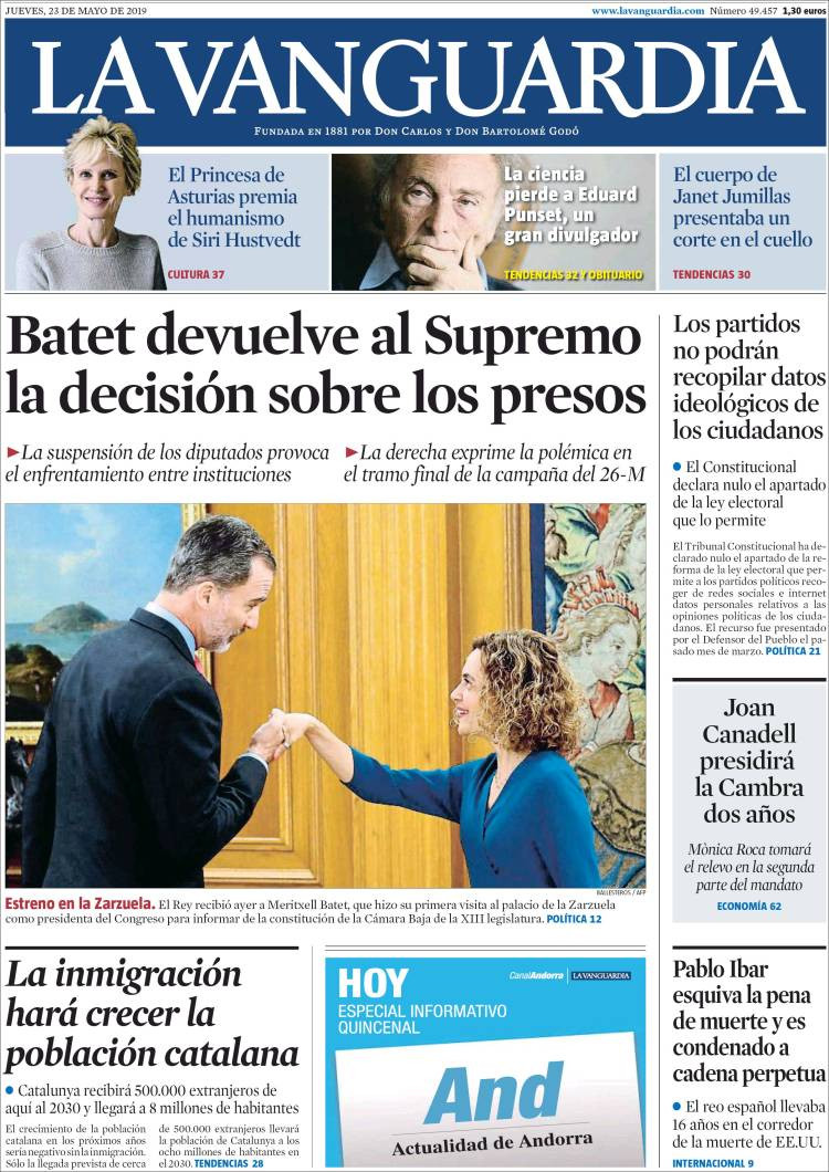 la vanguardia 23 mayo