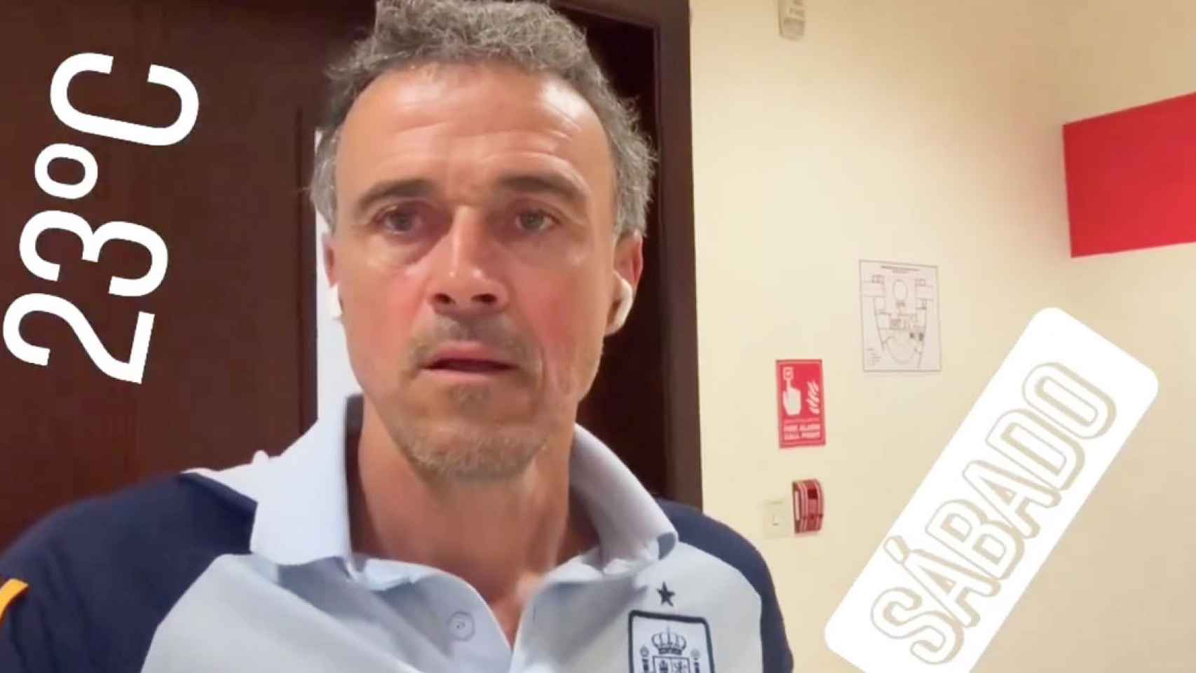 El seleccionador español, Luis Enrique, en su mensaje desde Catar / CG