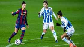 Jenni Hermoso (Barça), durante el partido de liga ante el Espanyol en el Camp Nou, el 6 de enero del 2021 / EUROPA PRESS