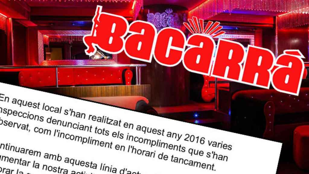 Interior del Bacarrá, club de 'striptease' situado en la zona más cara de Barcelona / CG