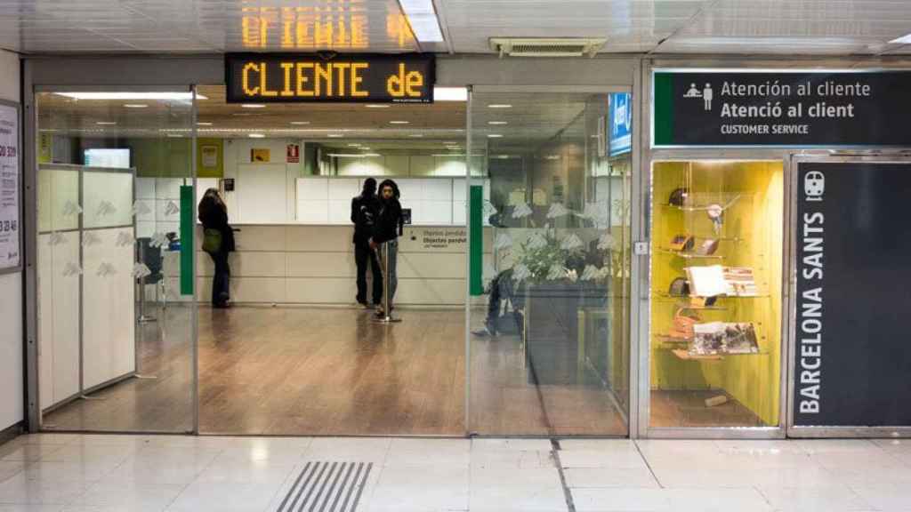 Oficina de Atención al Cliente en la Estación de Sants de Barcelona.