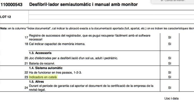 generalitat desfibriladores catalan