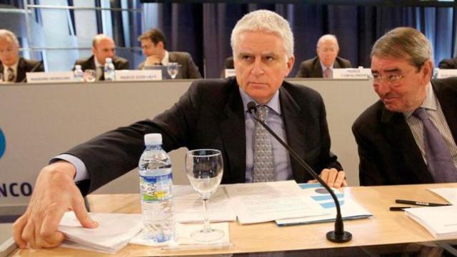 El consejero delegado de Telecinco, Pablo Vasile (i), y el presidente de Mediaset España, Alejandro Echevarría (d) / EFE