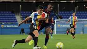 Una acción en el partido entre el Barça B y el Andorra | FC Andorra