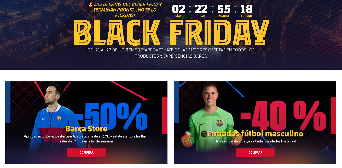 Los mejores descuentos del Barça para el Black Friday / REDES