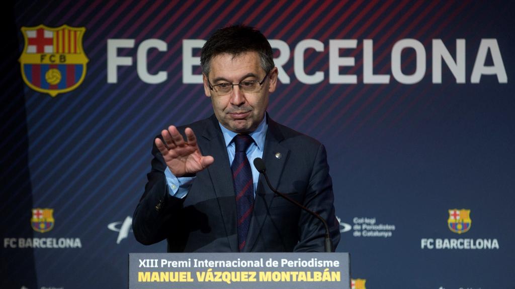 Josep Maria Bartomeu en una rueda de prensa del Barça / EFE