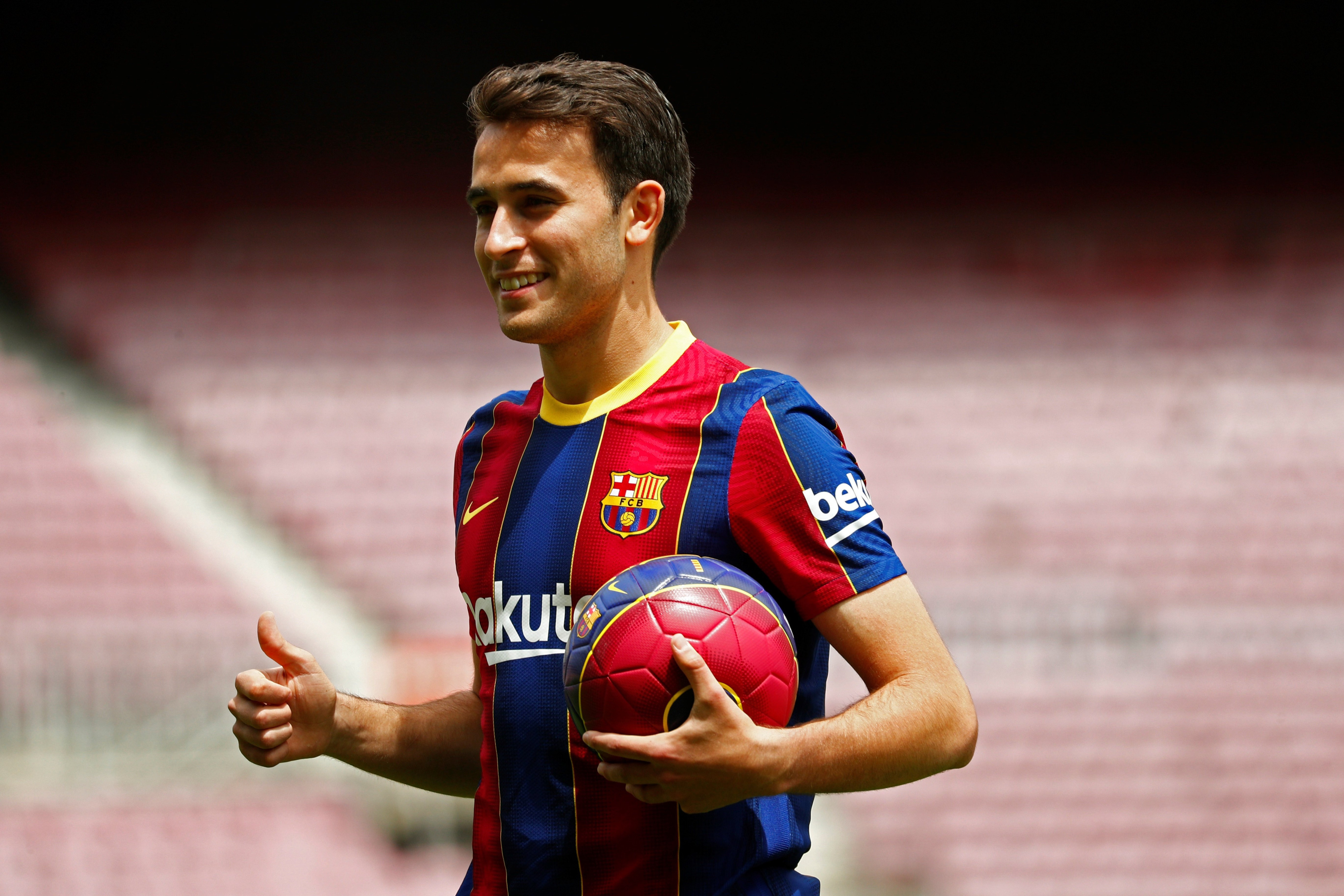 Eric García en su presentación con el Barça / FCB