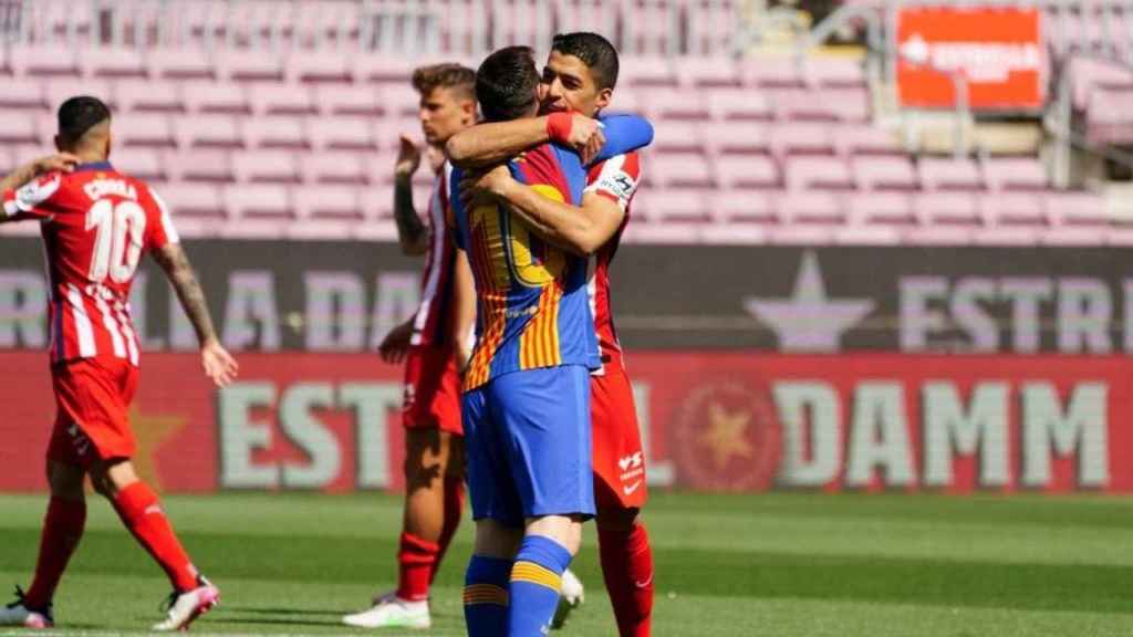 El abrazo entre Messi y Luis Suárez / EFE