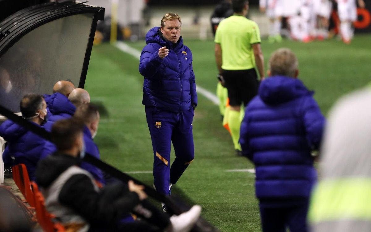 Ronald Koeman ante el Rayo Vallecano en la Copa del Rey / FC BARCELONA