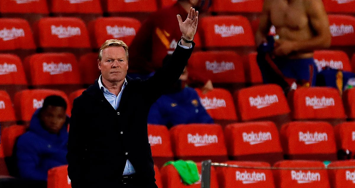 Koeman en el Barça - Sevilla / EFE