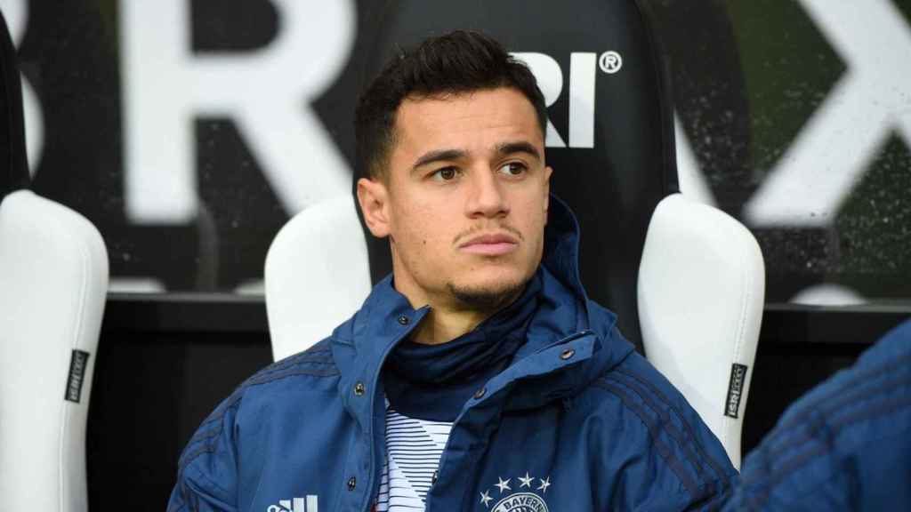 Una imagen de Coutinho en el banquillo con el Bayern / REDES