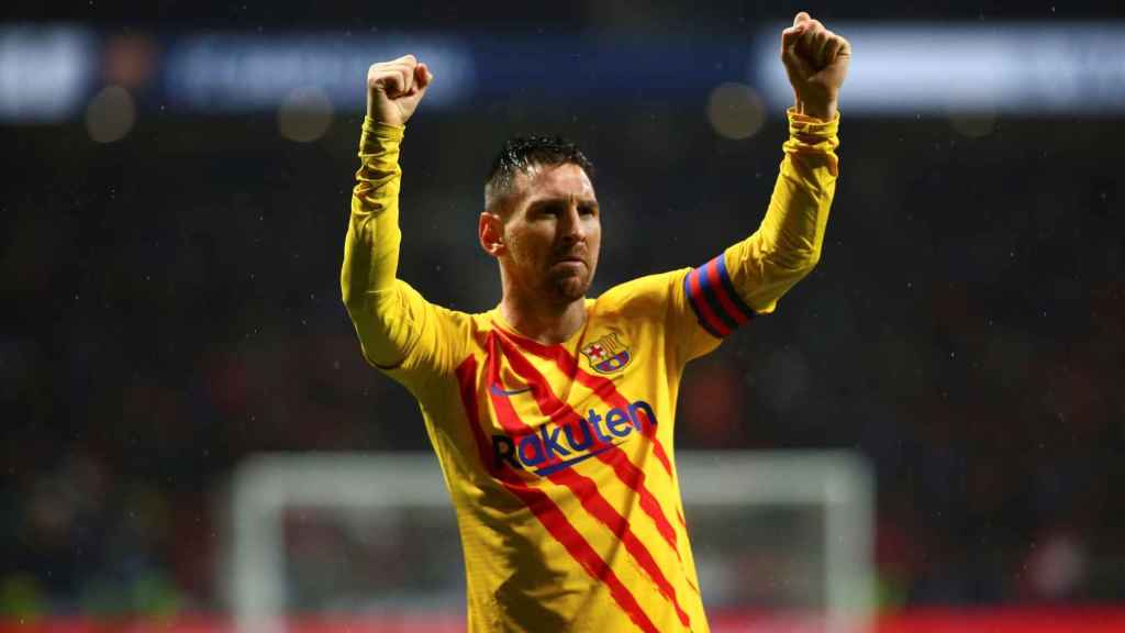Messi, celebrando su gol ante el Atlético | EFE