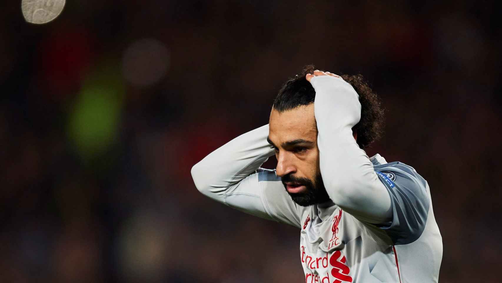 Una foto de Mo Salah lamentando una ocasión / EFE