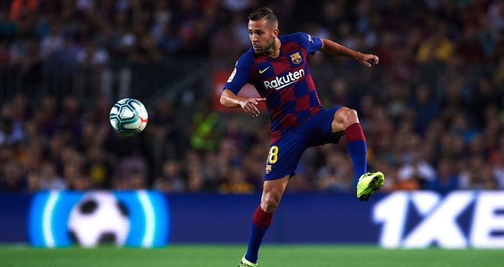 Jordi Alba, en el partido ante el Valladolid | EFE