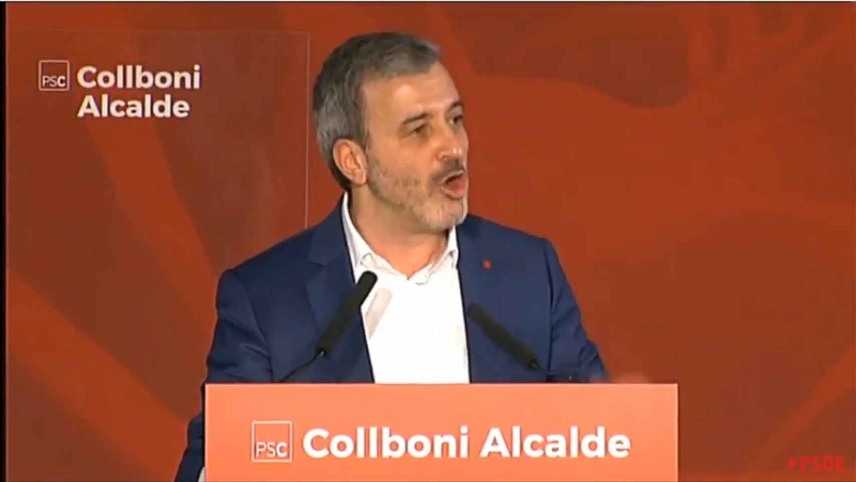 Jaume Collboni, en el acto del PSC, como alcaldable por Barcelona