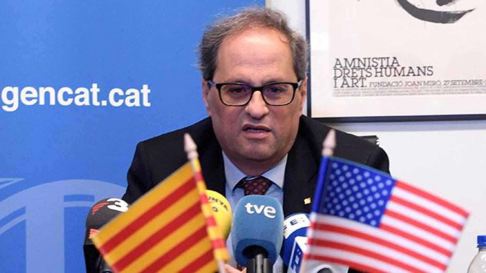 Quim Torra, presidente de la Generalitat, en su visita en Washington / EFE