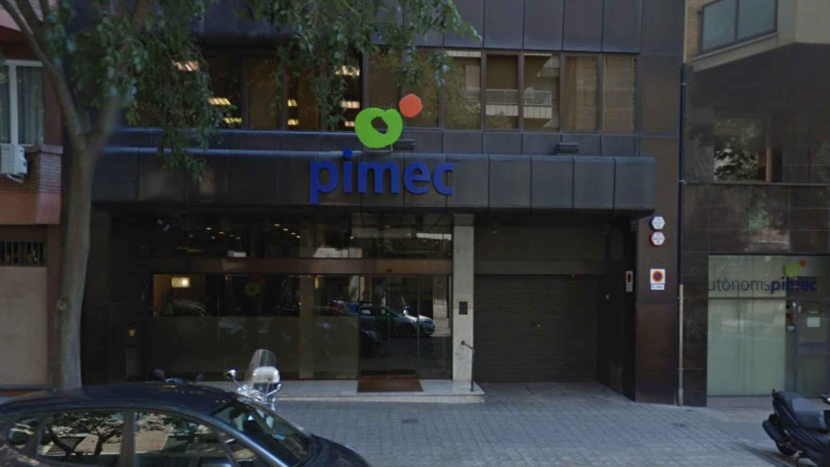 Sede de Pimec en Barcelona / GOOGLE MAPS