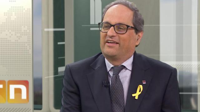 Quim Torra durante su entrevista del viernes en TV3