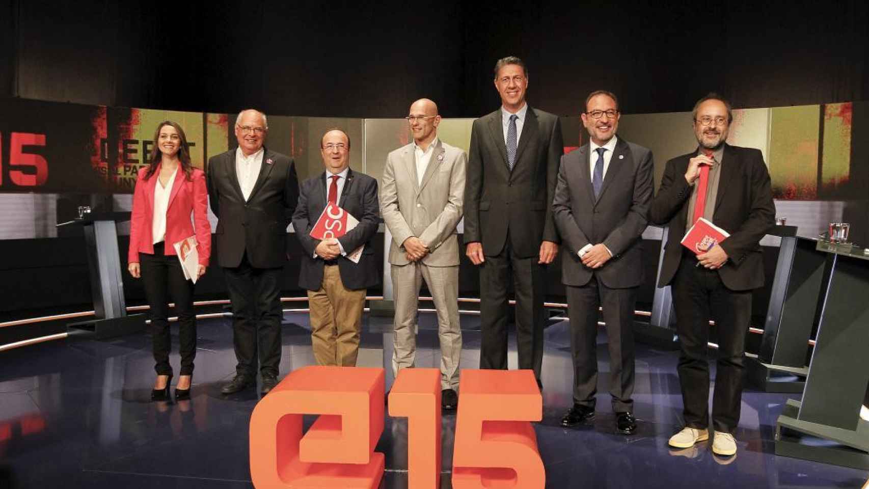 Representantes de los partidos catalanes en un debate antes de las últimas elecciones autonómicas, en 2015 / CG