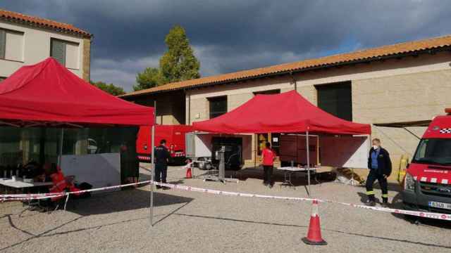 Centro de mando del dispositivo de búsqueda de un anciano perdido en Santa Eulàlia de Puig-Oriol (Barcelona) / BOMBERS DE LA GENERALITAT