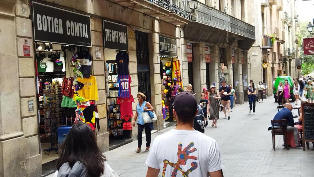 Imagen de archivo de una tienda en la calle Comtal