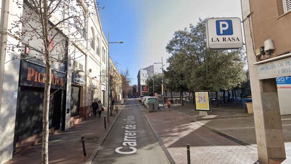 Calle de la Rasa de Terrassa (Barcelona), zona en la que habría tenido lugar una agresión sexual durante la madrugada del pasado sábado