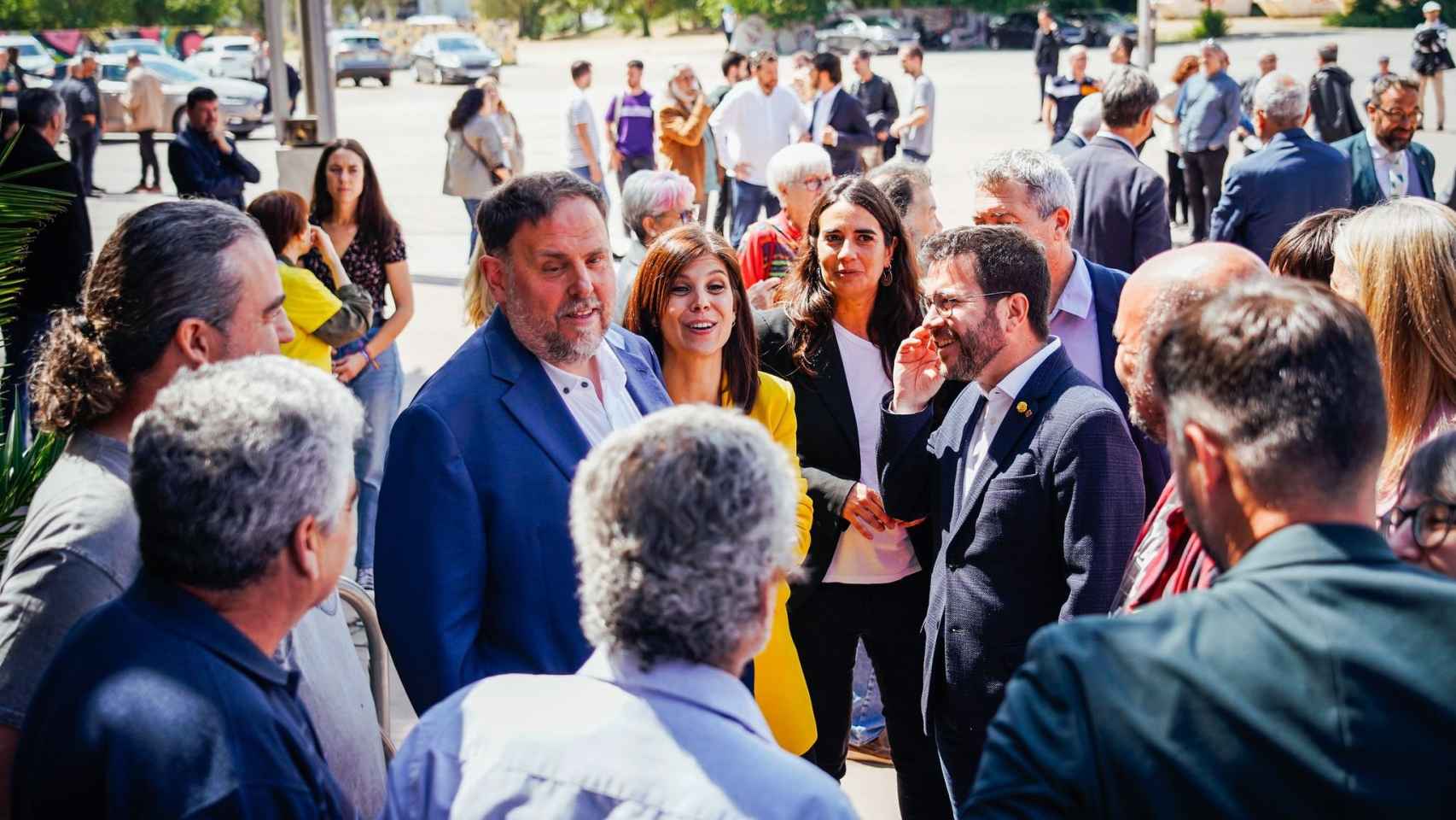 Oriol Junqueras y el 'president' Pere Aragonès