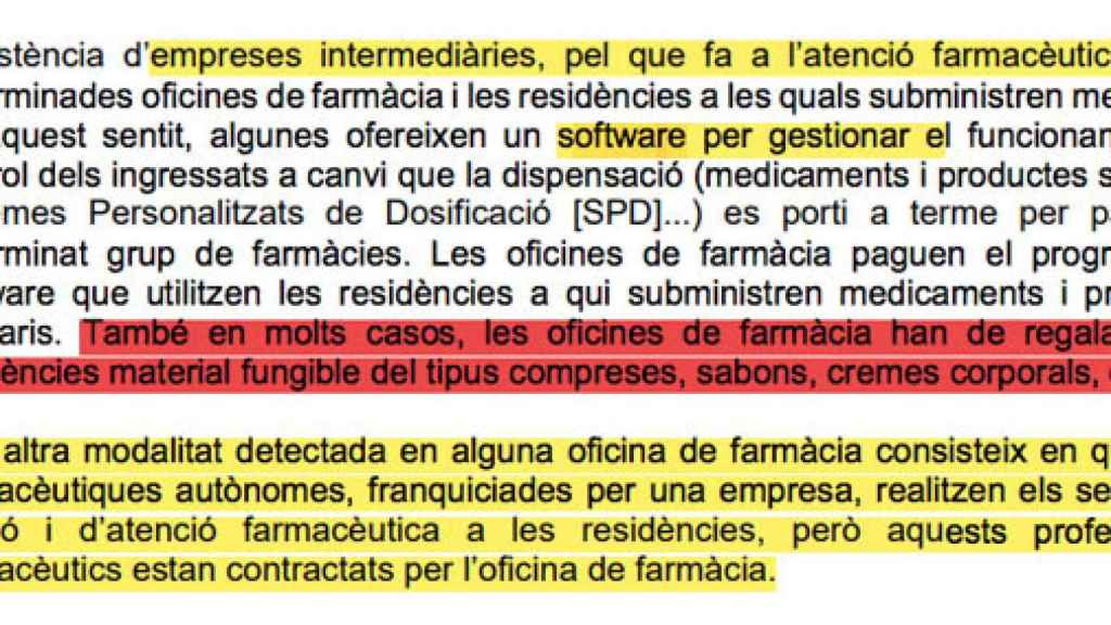 Extracto del escrito de Salud al Consejo de Colegios de Farmacéuticos