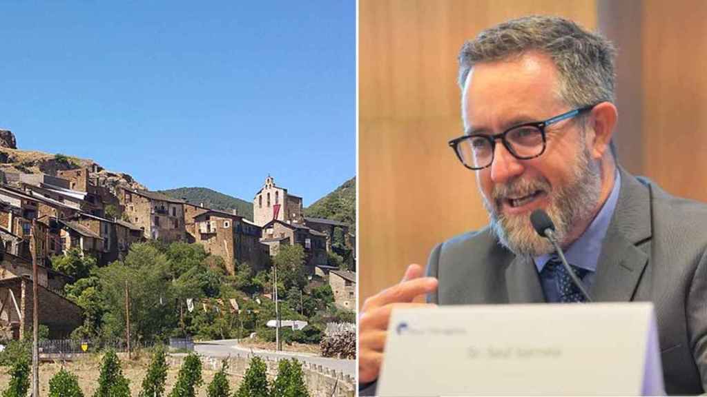 A la inquierda, imagen de Castellbó; a la derecha, el presidente del Puerto de Tarragona, Saül Garreta