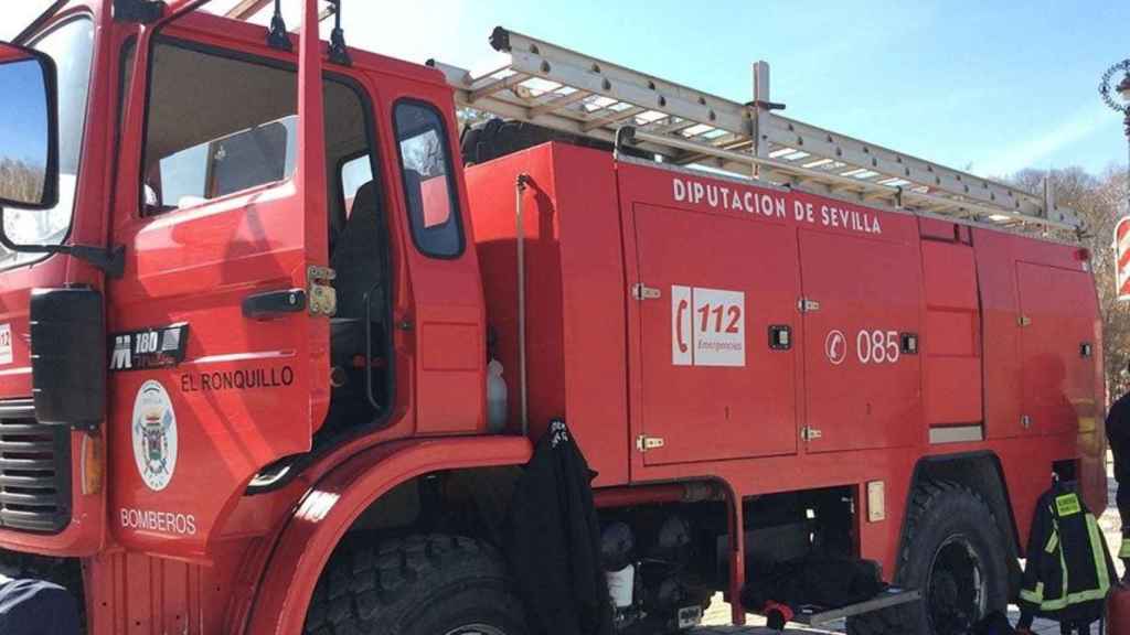 Un camión de bomberos