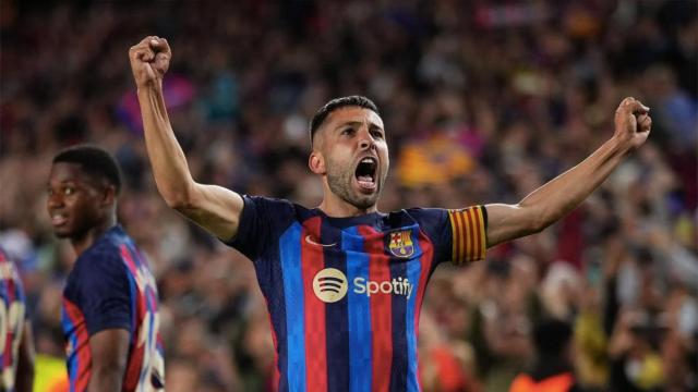 Jordi Alba, celebrando un gol marcado con el FC Barcelona / EFE