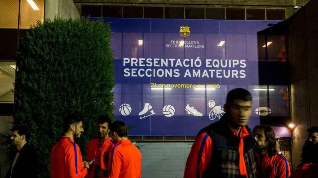 Una imagen de la presentación de las secciones amateurs del Barça