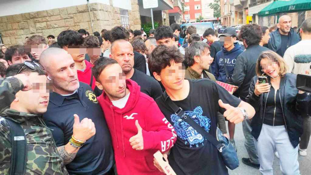 Dani Esteve en la manifestación de la Bonanova del 11 de mayo