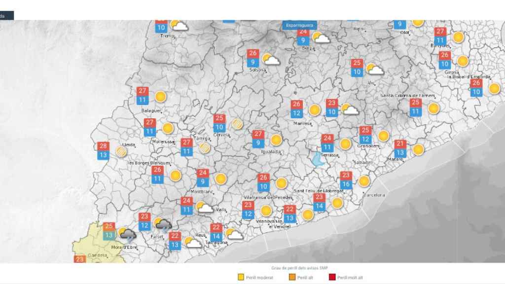 Predicción del Meteocat para este viernes 26 de mayo