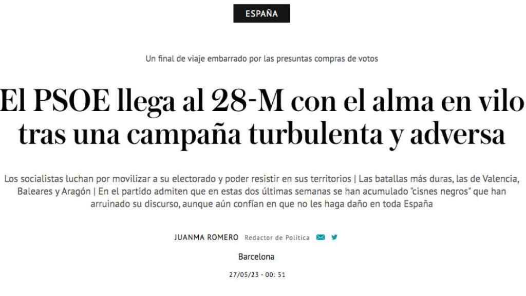 El Independiente, 27 de mayo de 2023