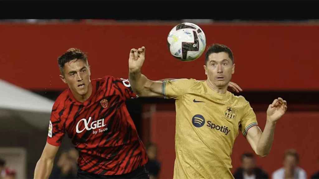 Robert Lewandowski, durante un partido contra el Mallorca en Liga