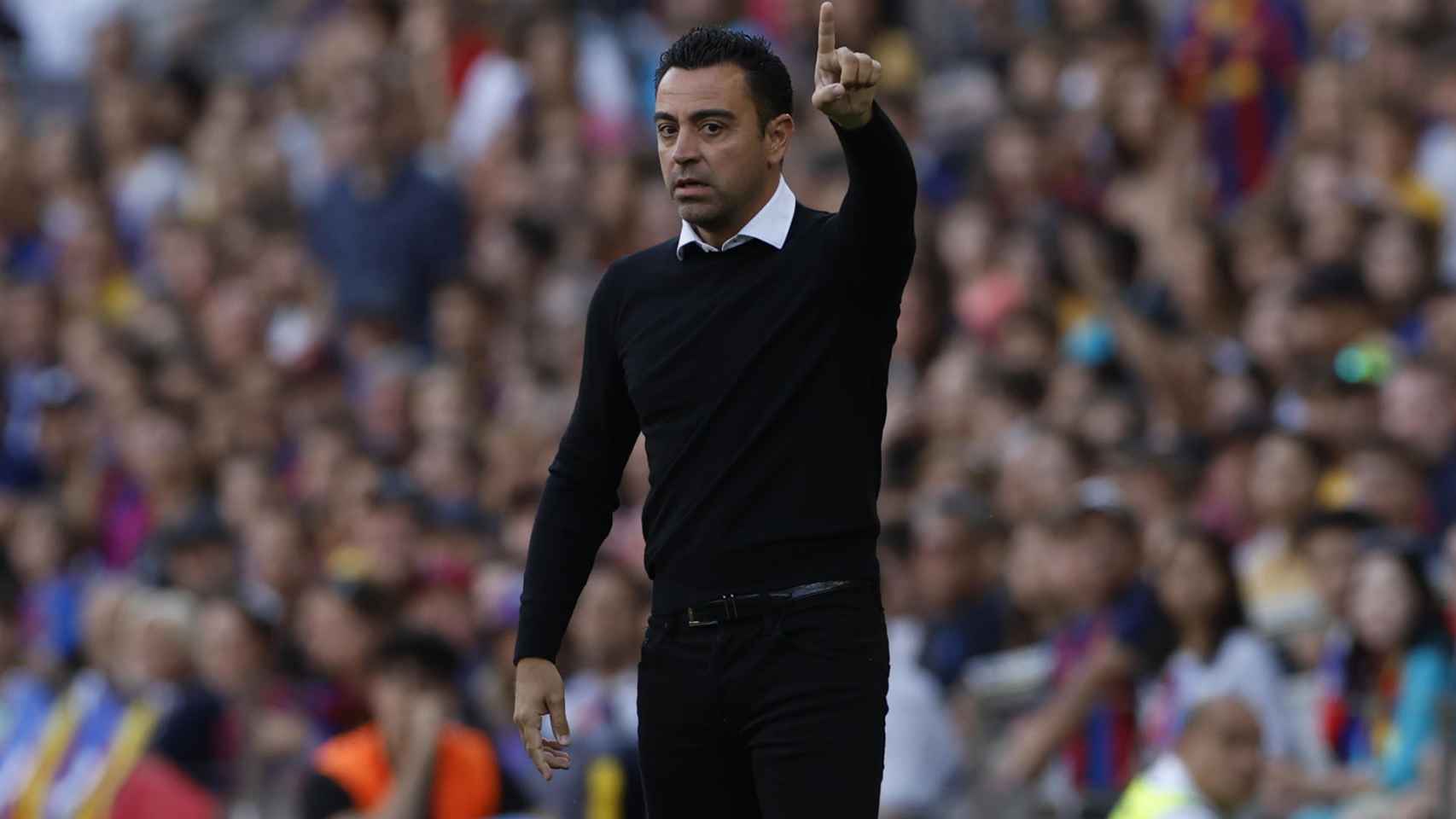 Xavi, durante el Barça-Mallorca en el Camp Nou