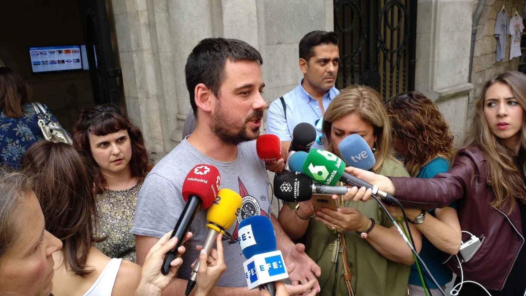 Lluc Salellas, líder de Guanyem Girona, en una comparecencia anterior