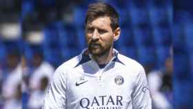 Leo Messi, durante un entrenamiento con el PSG