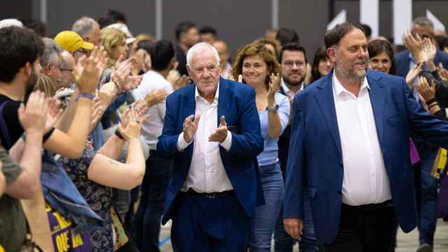 Ernest Maragall y el expresidente del partido, Oriol Junqueras