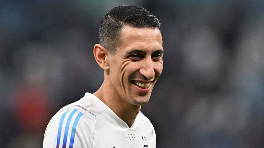 Di María, durante un partido con la selección de Argentina / EFE