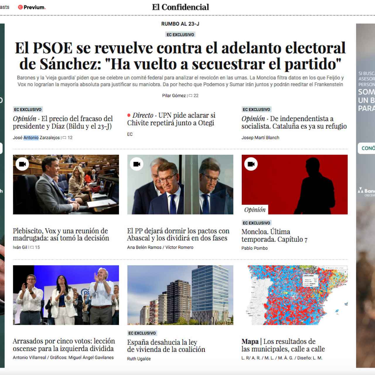 Portada de 'El Confidencial' de 30 de mayo de 2023