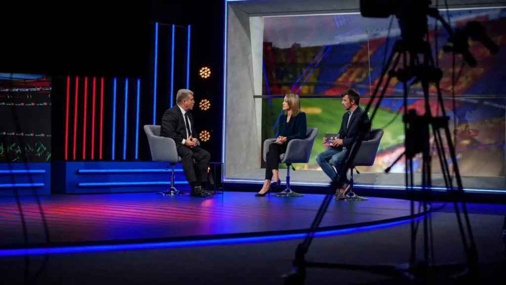 Laporta, en una entrevista concedida a Barça TV