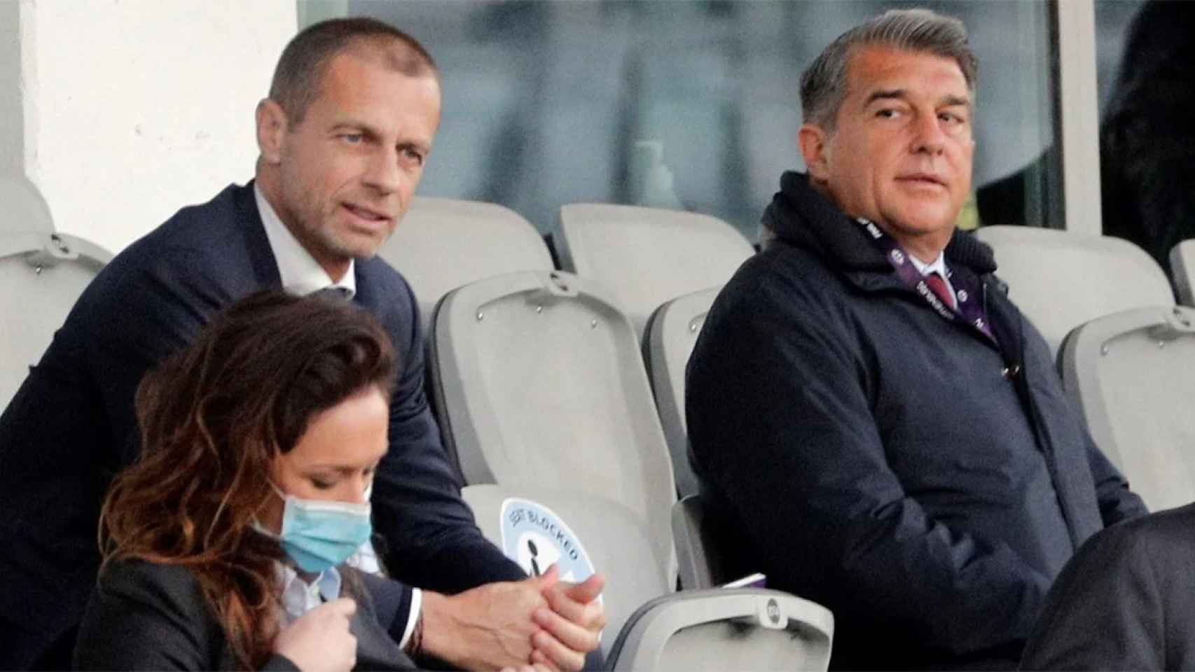 Aleksander Ceferin y Joan Laporta, en una imagen de archivo