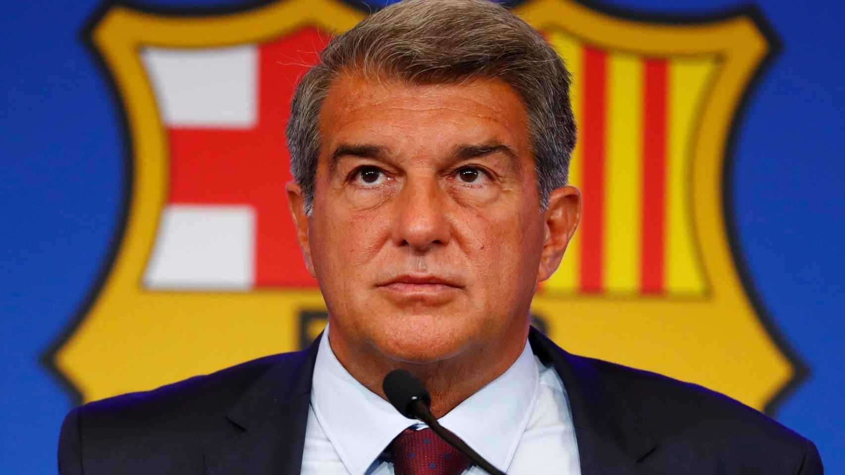 El presidente del FC Barcelona, Joan Laporta, en un acto del club